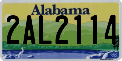 AL license plate 2AL2114
