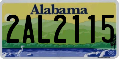 AL license plate 2AL2115