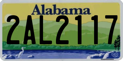 AL license plate 2AL2117