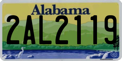 AL license plate 2AL2119