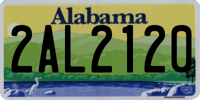 AL license plate 2AL2120