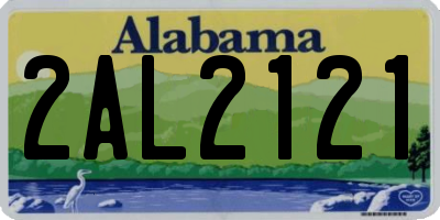 AL license plate 2AL2121