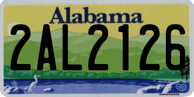 AL license plate 2AL2126
