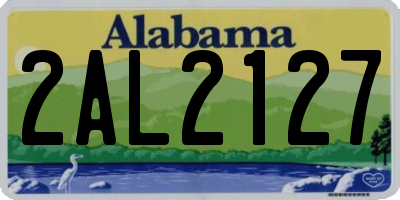 AL license plate 2AL2127