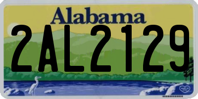 AL license plate 2AL2129