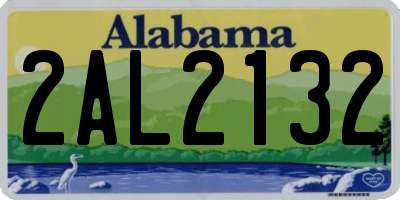 AL license plate 2AL2132