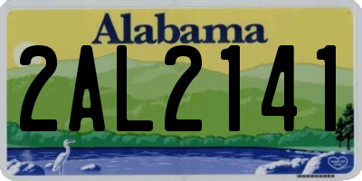 AL license plate 2AL2141