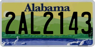 AL license plate 2AL2143