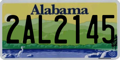 AL license plate 2AL2145