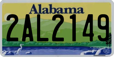 AL license plate 2AL2149
