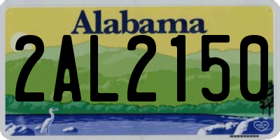 AL license plate 2AL2150