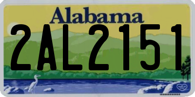 AL license plate 2AL2151