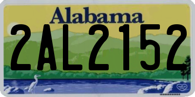 AL license plate 2AL2152
