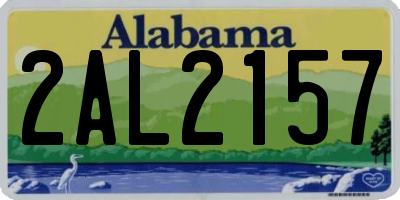 AL license plate 2AL2157