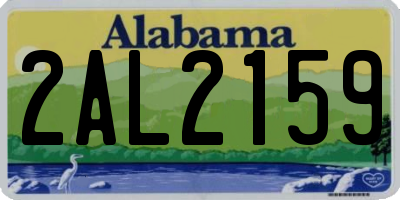 AL license plate 2AL2159