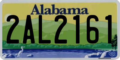 AL license plate 2AL2161