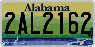 AL license plate 2AL2162