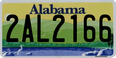 AL license plate 2AL2166