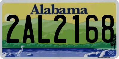 AL license plate 2AL2168
