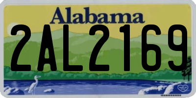AL license plate 2AL2169