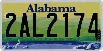 AL license plate 2AL2174