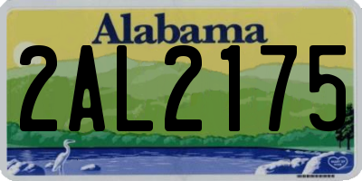 AL license plate 2AL2175