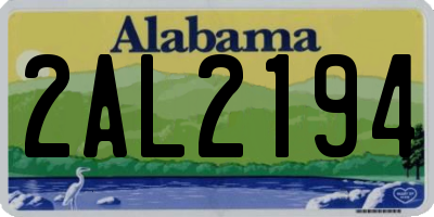 AL license plate 2AL2194