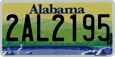 AL license plate 2AL2195
