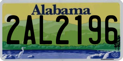 AL license plate 2AL2196