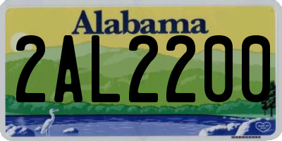 AL license plate 2AL2200