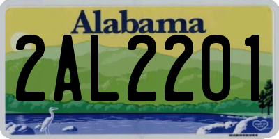 AL license plate 2AL2201