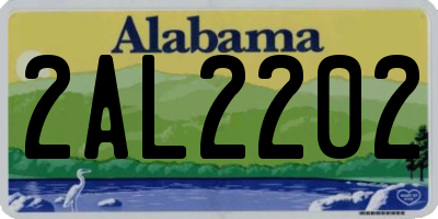 AL license plate 2AL2202