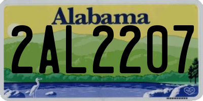 AL license plate 2AL2207