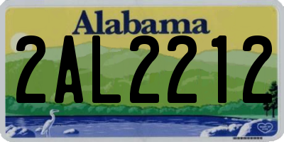AL license plate 2AL2212