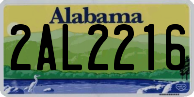 AL license plate 2AL2216