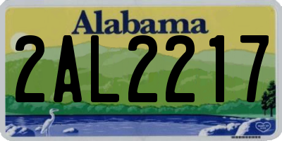 AL license plate 2AL2217