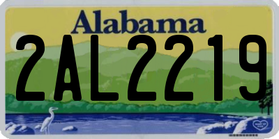 AL license plate 2AL2219