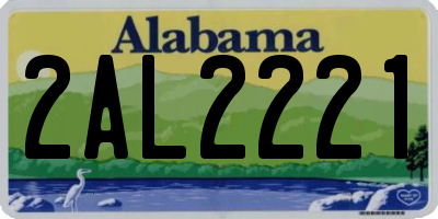 AL license plate 2AL2221