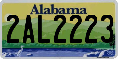 AL license plate 2AL2223