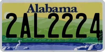 AL license plate 2AL2224
