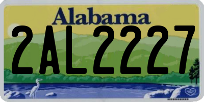 AL license plate 2AL2227