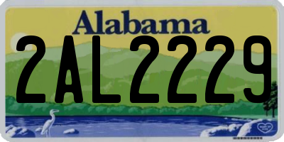 AL license plate 2AL2229