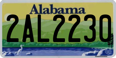 AL license plate 2AL2230