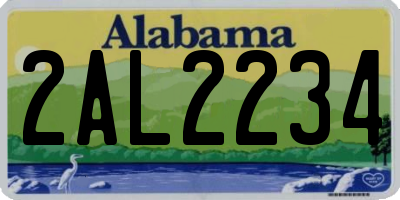 AL license plate 2AL2234