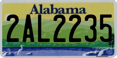 AL license plate 2AL2235
