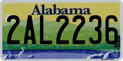 AL license plate 2AL2236