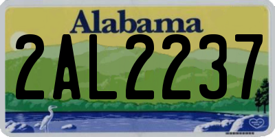 AL license plate 2AL2237