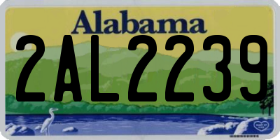 AL license plate 2AL2239