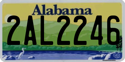 AL license plate 2AL2246