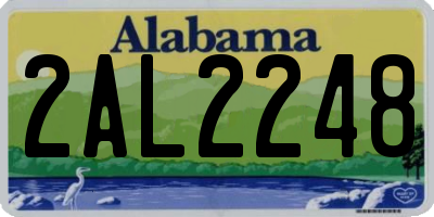 AL license plate 2AL2248
